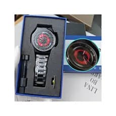 NARUTO Uzhibo Blood Wheel Eye Watch Relógio masculino giratório de quartzo masculino luminoso relógio de pulso de estuda
