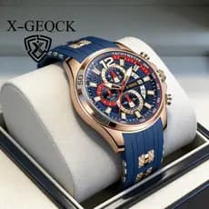 Novo produto cronógrafo dinâmico relógio de quartzo masculino calendário três olhos seis mãos Silicone estilo esportivo