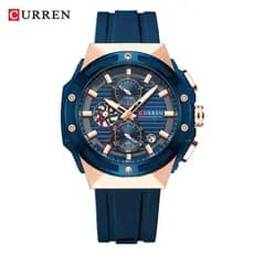Curren/Curren 8462 Relógio Masculino Calendário Relógio Masculino Fita de Seis Mãos Relógio de Quartzo Relógio Esportivo