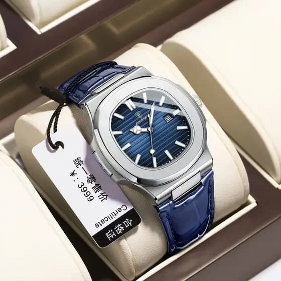 Marca suíça Ultra-fino relógio masculino novo estilo moda à prova dwaterproof água luminosa automático relógio de quartz