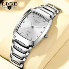 LIGE/LIGE Moda Feminina Novo Estilo À Prova D 'Água Luminosa Relógio de Quartzo Feminino All-Match Casal Homens Mulheres