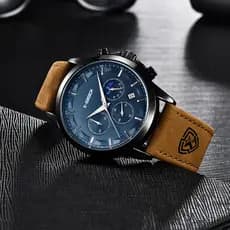 Swiss novo estilo à prova dwaterproof água relógio masculino moda negócios High-End sentido calendário relógio masculino
