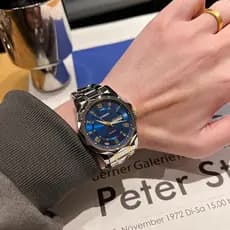 Contador suíço mesmo estilo relógio masculino moda negócios High-End sentimento cravejado de diamantes luminoso duplo ca