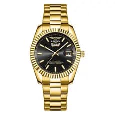Relógio masculino 2025 novo estilo calendário automático relógio banda de aço relógio masculino marca de negócios à prov