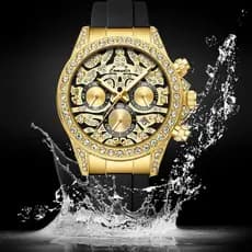 Genuíno masculino luxo tigre Di High-End multifuncional sol lua estrela calendário à prova dwaterproof água estilo mecân
