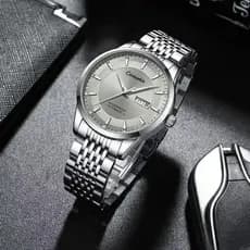 Relógio masculino duplo mofoa luminoso à prova d'água mofoa relógio não novo estilo tendência da moda calendário oco mec