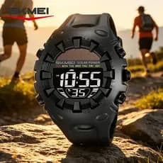 Novo estilo momento beleza Solar relógio eletrônico vida masculina à prova dwaterproof água luminosa esportes ao ar livr