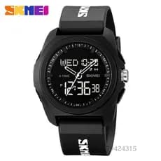 Momento beleza novo estilo relógio eletrônico masculino à prova dwaterproof água Display duplo multifuncional estudante