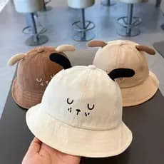 Crianças bonito dos desenhos animados balde chapéu primavera outono estilo fino bebê protetor solar guarda-sol chapéu me