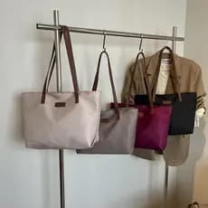 Grande capacidade Commuter saco feminino 2025 novo estilo Casual portátil saco de compras bolsa de ombro estudantes univ