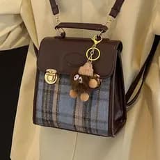 High-End nicho mochila feminina 2025 novo estilo na moda saco do mensageiro Retro All-Match bolsa de ombro feminina