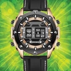 2024 novo estilo preto tecnologia rolo mecânico criativo rotativo conceito relógio masculino à prova dwaterproof água lu