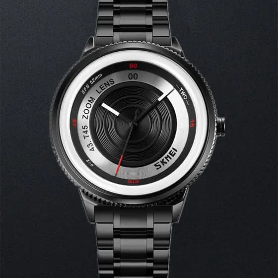 Momento beleza 2024 novo estilo High-End relógio influenciador tecnologia preta Wormhole conceito legal ponteiro masculi