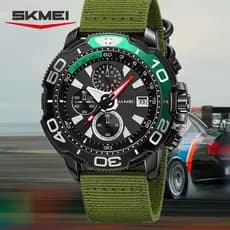 Skmei Moment Beauty Sports Relógio de pulso de quartzo à prova d'água masculino com mostrador grande moda entrada de Nyl