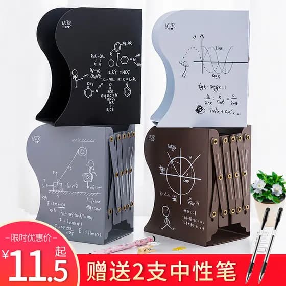 Prateleira retrátil para livros, clipe para livros, estudantes usam estante de armazenamento simples, mesa criativa para