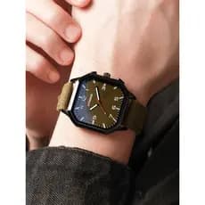 SYNOKE Moment Retro Sports Watch Movimento de quartzo Relógio masculino Vida quadrada Relógio de estudante à prova d'águ