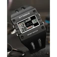SYNOKE Moment Trendy New Color Square Alloy Sports Relógio Eletrônico Moda Masculina Tela Grande Relógio À Prova D 'Água