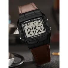 SYNOKE Moment Square Clássico Retro Cinto Esportes Relógio Eletrônico Estudante Moda Relógio À Prova D 'Água