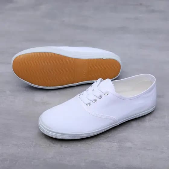 Tênis branco estudante sapatos de lona crianças sapatos brancos escola ginástica sapatos de dança esportes reunião desem
