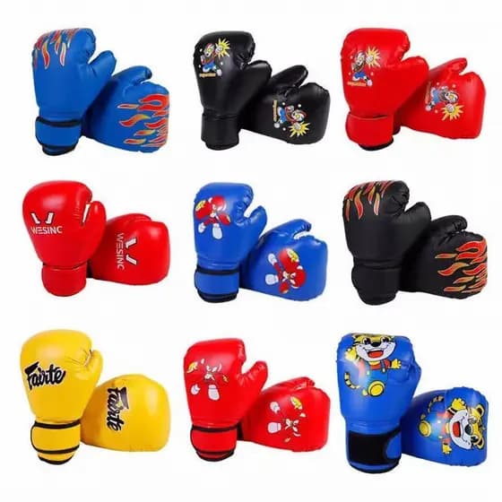 Crianças luvas de boxe 3-13 crianças treinamento boxe Muay Thai meninos Sanda adolescentes crianças luvas meninas