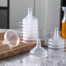 Funil doméstico de qualidade alimentar, pequeno calibre de plástico, novo, Mini cozinha segura, dispensador de líquido,