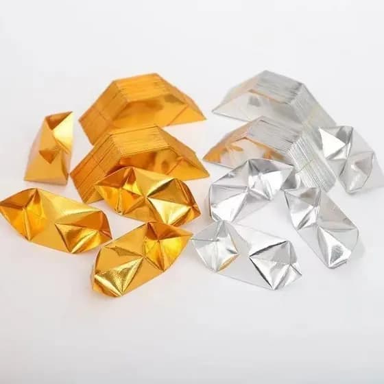 Lingote de ouro produto Semi-acabado ouro prata corte canto engrossado frete grátis Origami direto da fábrica 1.000 folh