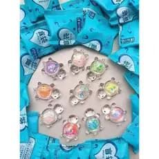 Venda quente nova chegada 2.8cm brilhante brilhante luminosa tartaruga mistério saco pingente ornamentos de escritório n