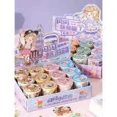 Xinmo Sparkling Travel Tape Novos produtos Holiday Roaming Conjunto completo de fita para notebook Rolo inteiro Fita tir