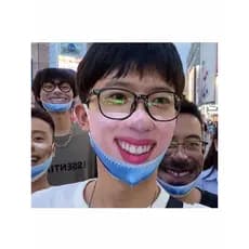 Rosto humano máscara engraçada Smiley máscara facial rindo Douyin Ganlin mesmo estilo boca grande Spoof máscara engraçad