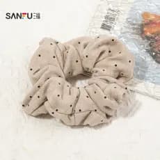Sanfu malha cor sólida bolinhas laço de cabelo única moda elegante acessórios para o cabelo anel de cabelo850884