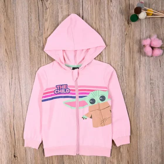 Comércio exterior europeu americano bebê menina primavera outono lã bobina com capuz moletom de manga comprida meninas j