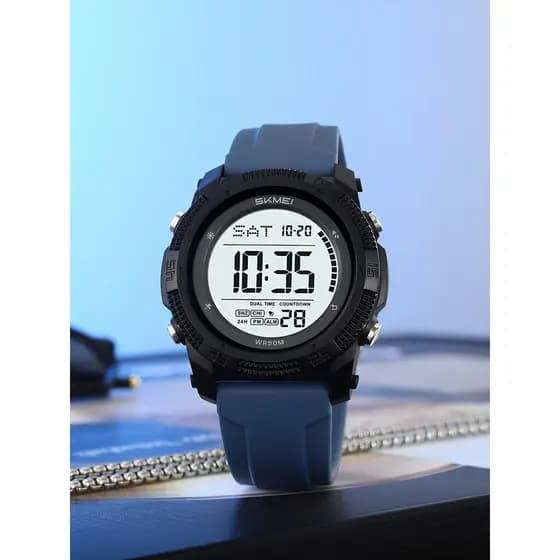 SKMEI momento bonito menino jovem estudante multifuncional despertador luminoso relógio eletrônico Digital esportes ao a