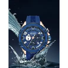 Megel MEGIR Relógio Moda Multi-Função Cronógrafo Relógio de Quartzo Luminoso À Prova D 'Água Relógio Masculino Esportivo