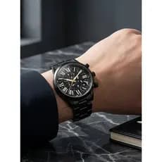 Moda masculina relógio de gelo Crack Dial negócios quartzo relógio masculino liga na moda relógio de pulso masculino