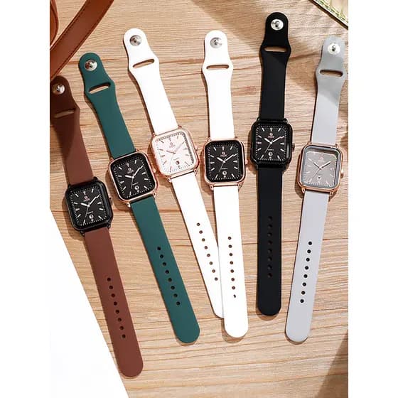 2025 novo estilo quadrado relógio de quartzo masculino feminino moda luz luxo All-Match relógio de pulso High-End na mod