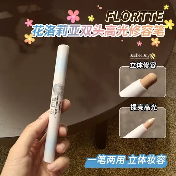 FLORTTE Floral Lolia Marcador de duas cabeças Caneta de contorno Sombra de nariz Caneta de bicho-da-seda Expansão Estuda