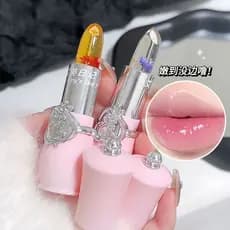 Mudança de temperatura bálsamo labial antiaderente copo impermeável hidratante hidratante hidratante flor transparente g
