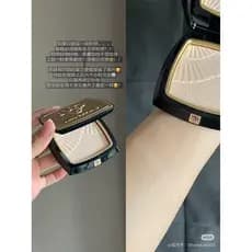 Moagem de sensação de nevoeiro!Mao Geping Fio Macio de Sensação de Luz Condensação Rosto Pequeno Ventilador Dourado Pó F