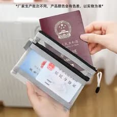 [Tmall Genuine] Bolsa de armazenamento de passaporte para viagens no exterior, transparente, portátil, cartão de identif