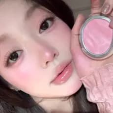 Inverno rosa branco aberto Aurora monocromático Blush cristal transparente brilho de água alto brilho em pó tudo-em-um p