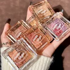 HELLOSTYLE Paleta de sombras de quatro cores, três cores, pequeno biscoito, rosa, paleta de sombras, nuvem escura, cor t