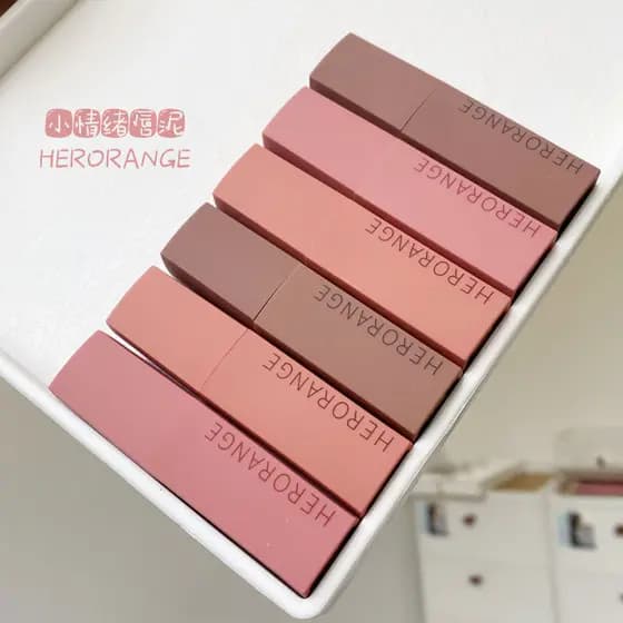 HERORANGE Pequeno Batom Emocional Veludo Fosco Não Desbotado Lip Glaze Batom Estilo Estudante Feminino Produto Doméstico