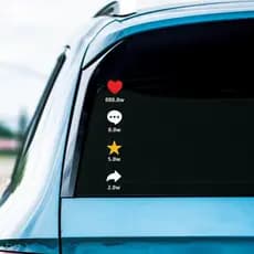 Como comentário coleção reedição engraçado criativo adesivos de carro janela traseira adesivos decorativos exclusivos à