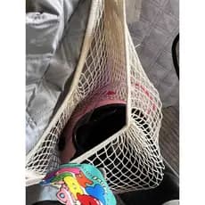 Veículo elétrico Net bolso de armazenamento frontal bolso capacete saco armazenamento capacete completo meio capacete fe