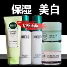 Genuíno acessível conjunto de cuidados com a pele de ervas limpador Facial iluminando a pele hidratante clareamento da á