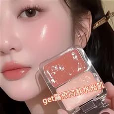 Qi sangue sentir brilho de água blush ~ duas cores brilho de água blush creme vara creme alto brilho blush Natural 2025