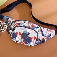 Bolsa de cintura de tecido Oxford à prova d'água para mulheres Bolsa de ombro pequena multifuncional Bolsa para mãe idos