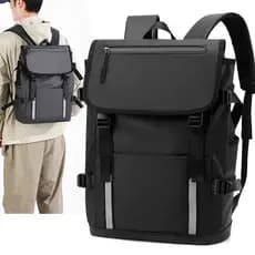 Novo estilo de filme de couro na moda mochila masculina grande capacidade viagem de negócios mochila de computador júnio