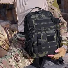 Nova camuflagem mochila esportes montanhismo saco de viagem ao ar livre grande capacidade multifuncional à prova dwaterp
