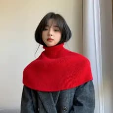 Colar falso feminino outono inverno All-Match gola falsa camisola falsa gola alta de malha pescoço proteção colar cachec